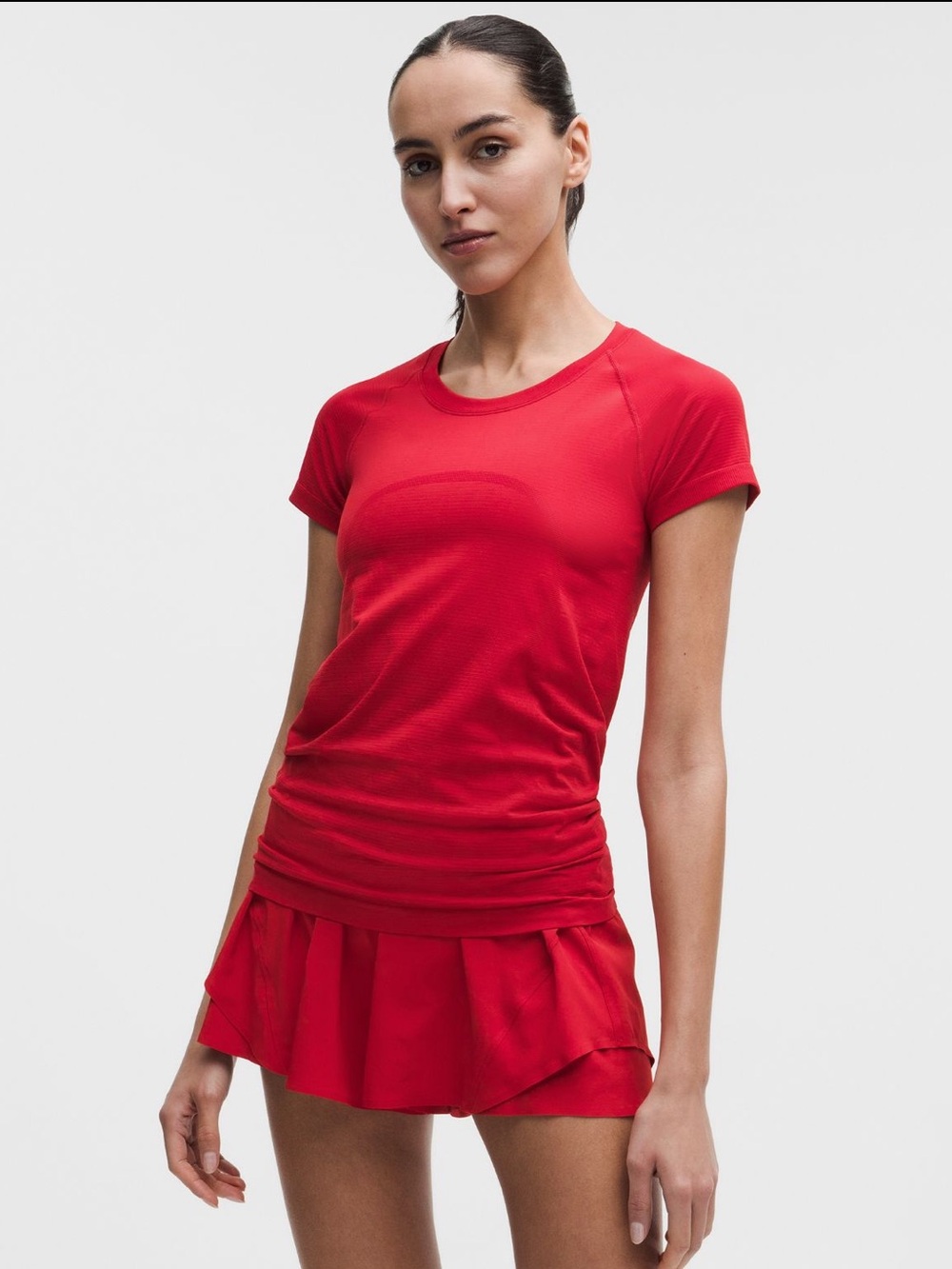 Lululemon Red Swiftly Tech Short Sleeve Top